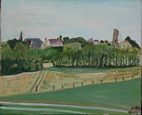 Jean-David Gonnet, Mondoubleau, acrylique sur toile, 2004