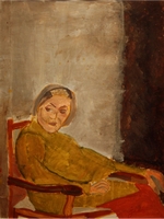 Jean-David Gonnet, Odette (étude 1), acrylique sur papier, 36 x 25, 2008