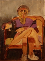 Jean-David Gonnet, Germaine (étude), acrylique sur papier, 30 x 22, 2009
